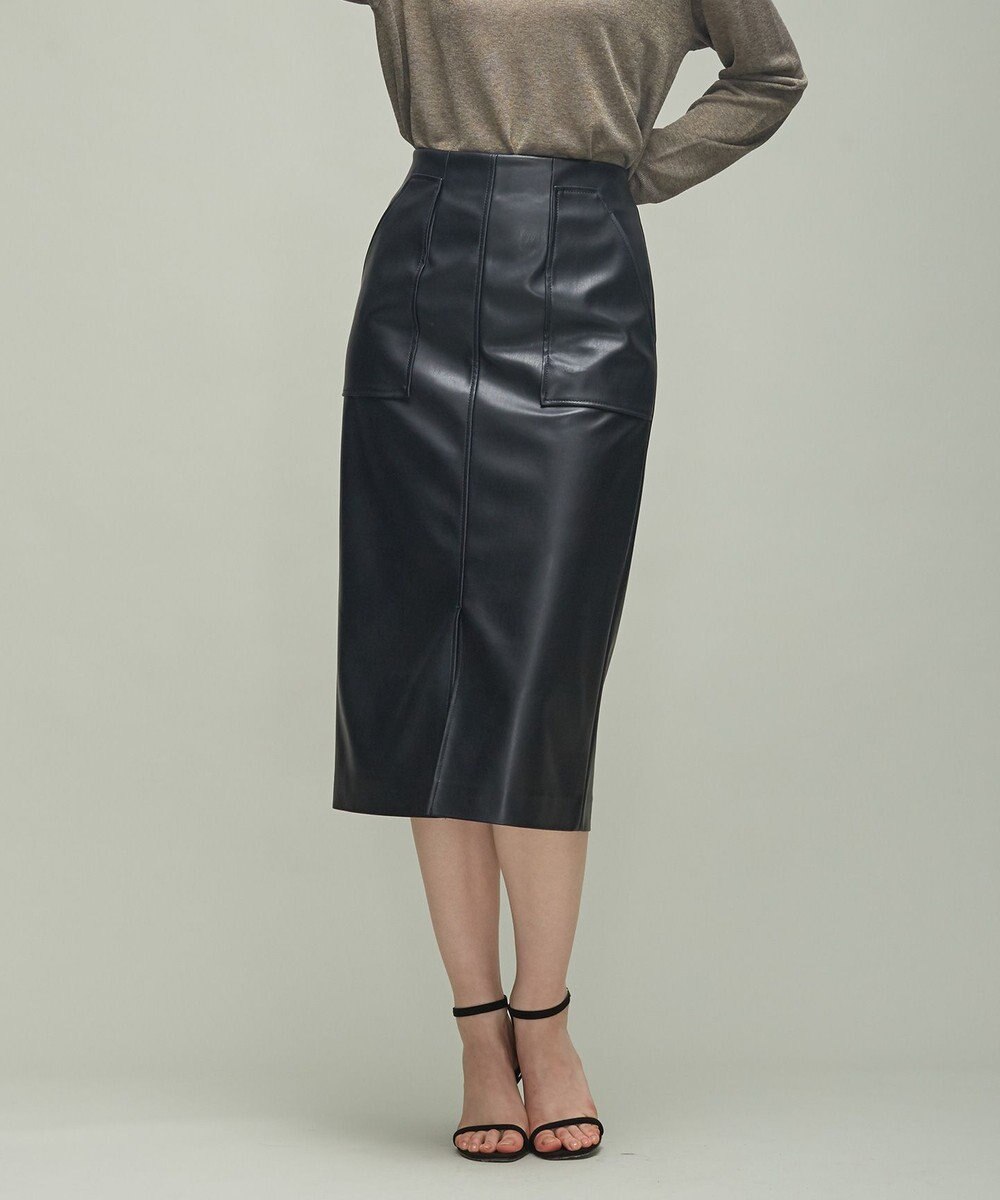 洗える フェイクレザー タイトスカート Icb L ファッション通販 公式通販 オンワード クローゼット