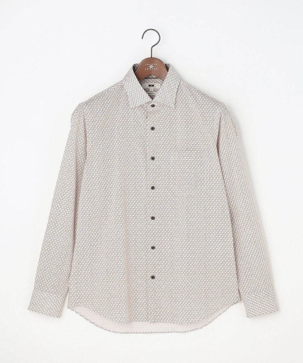 JOSEPH ABBOUD 【オーガニックコットン使用・JAPANファブリック】ジオメトリックパターンプリントシャツ　26SSモデル 
