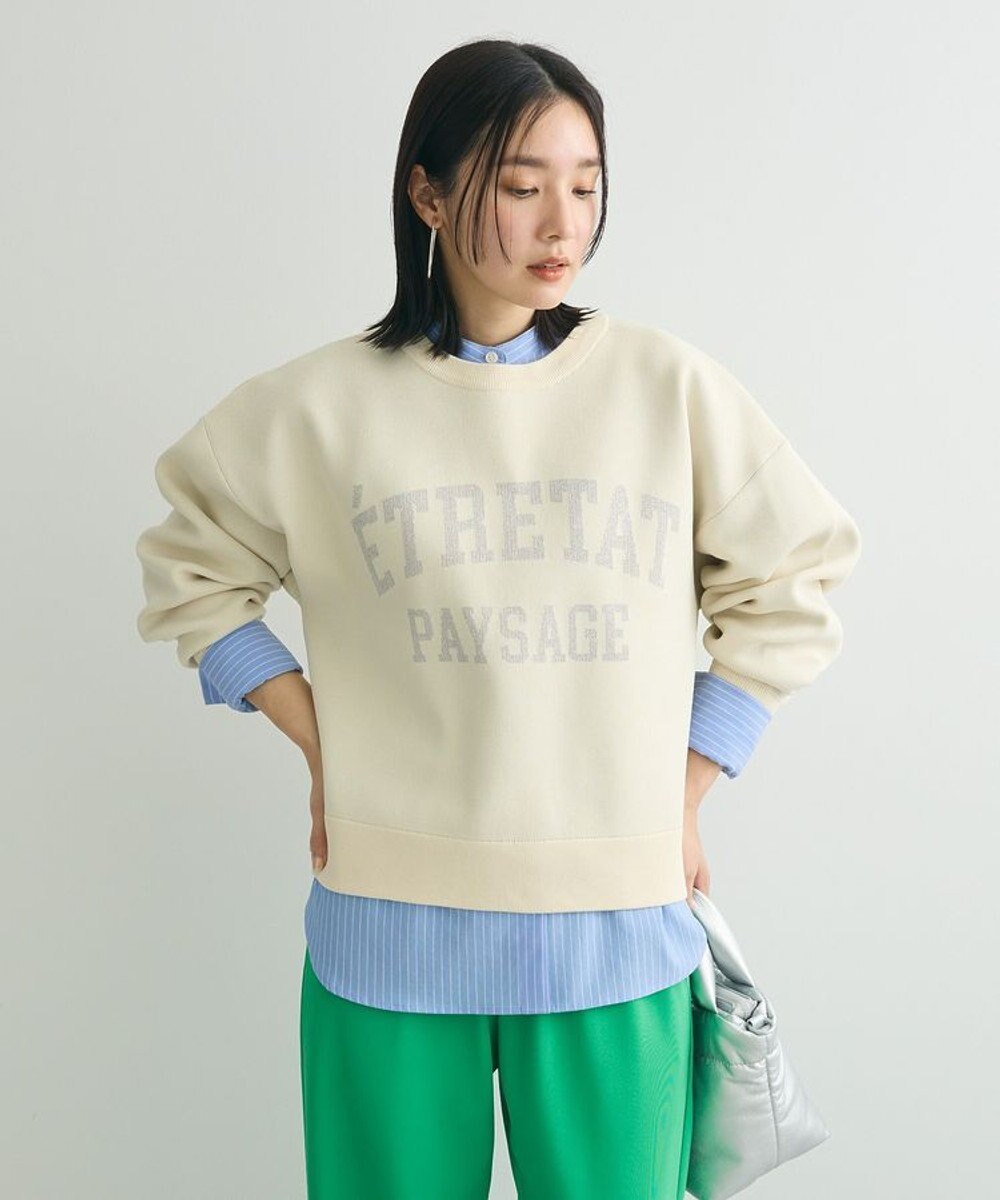 Green Parks ロゴラメニットプルオーバー 