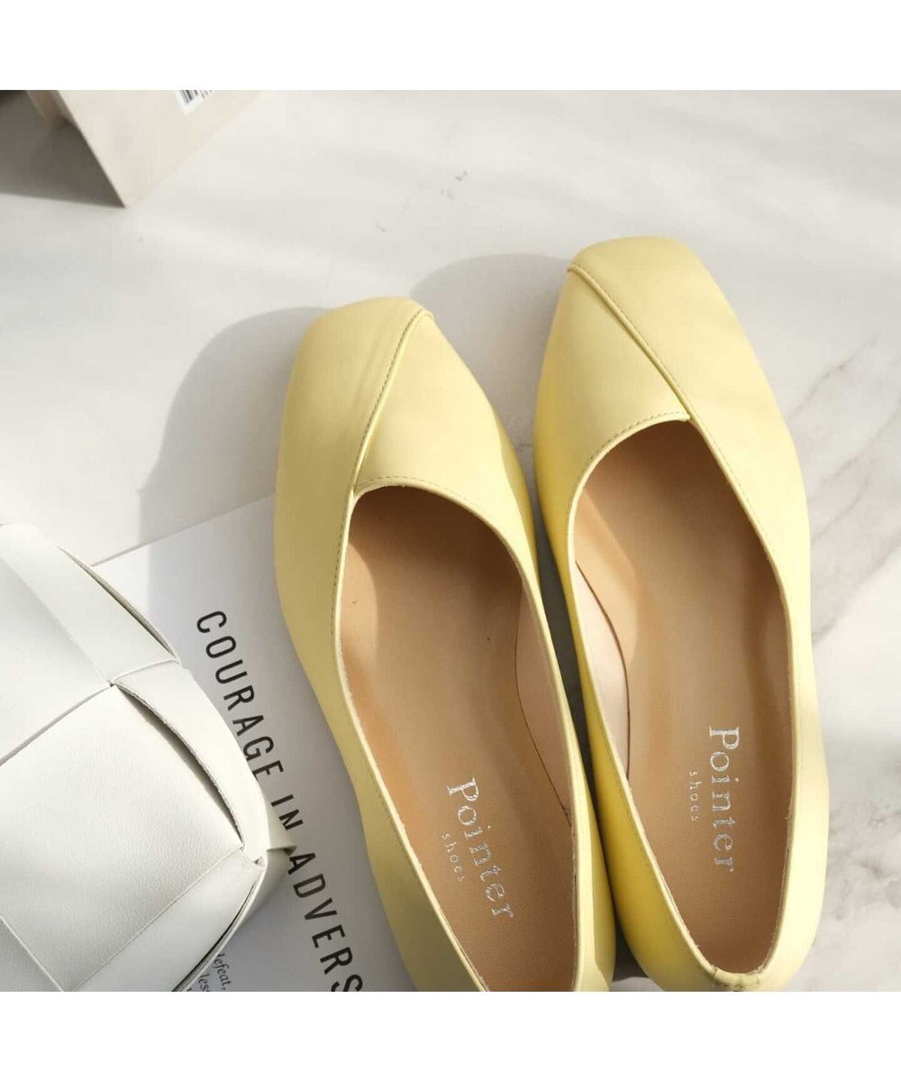 Pointer 日本製 本革Vカットパンプス 