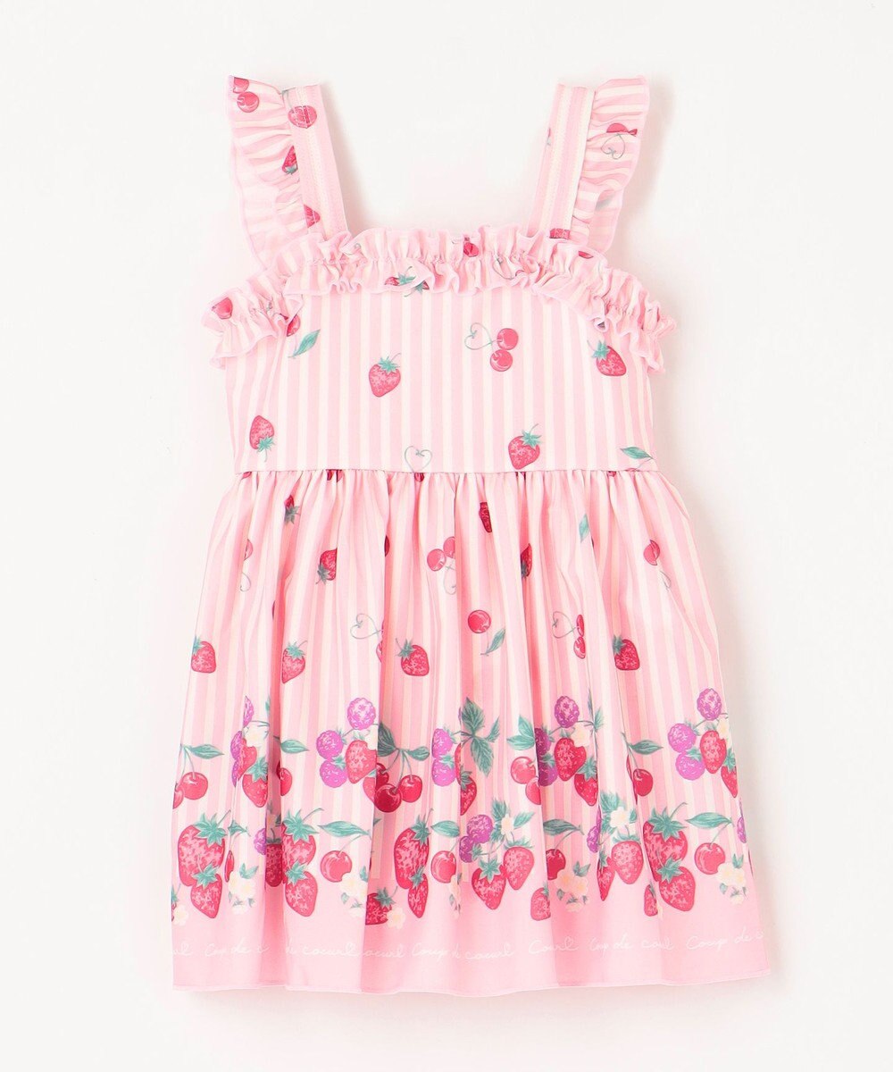 ANY KIDS ストライプ×フルーツ ワンピース 水着 