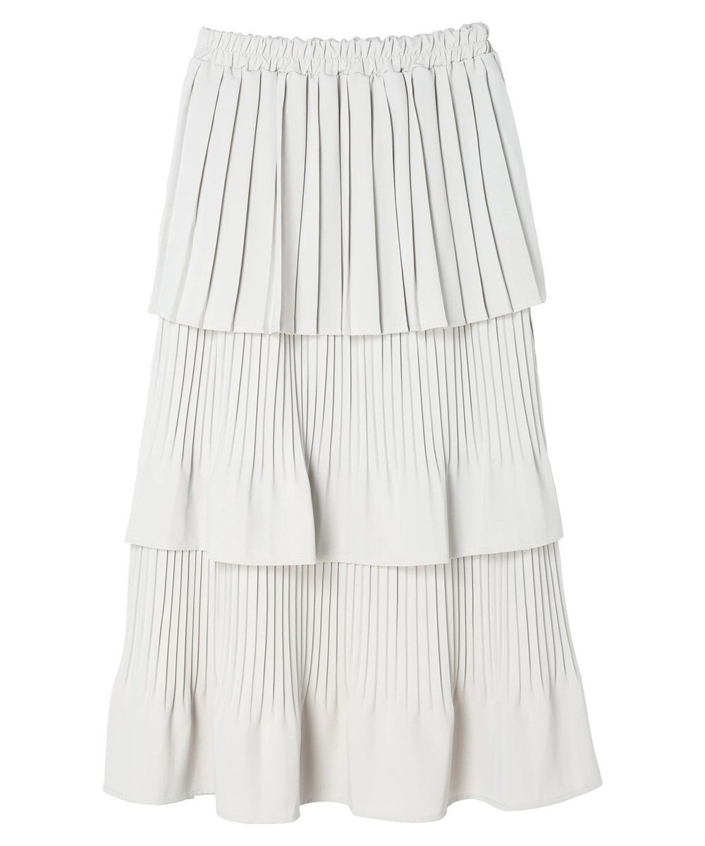 earth music&ecology ミックスプリーツティアードスカート 