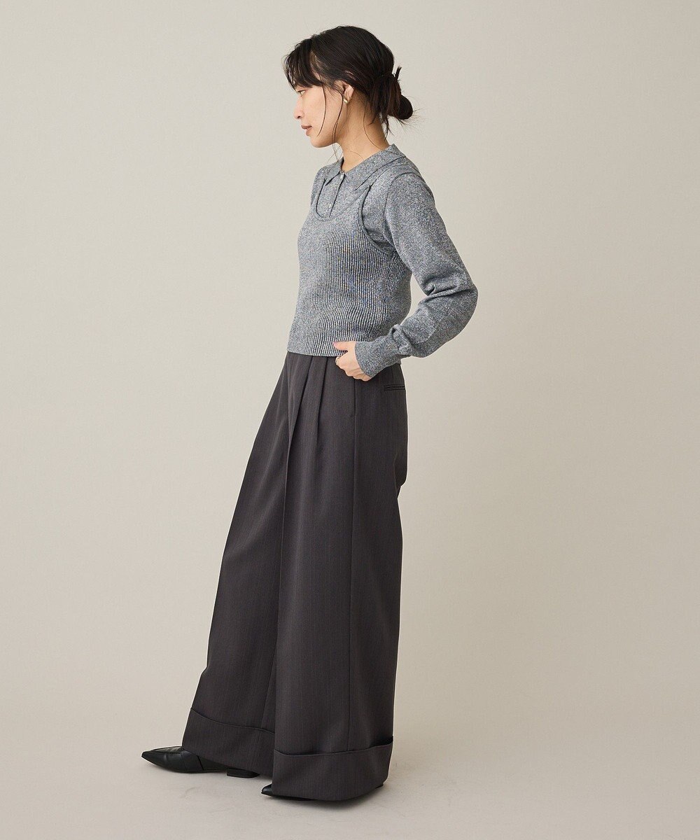 CRAFT STANDARD BOUTIQUE ポロ衿アンサンブルニット 