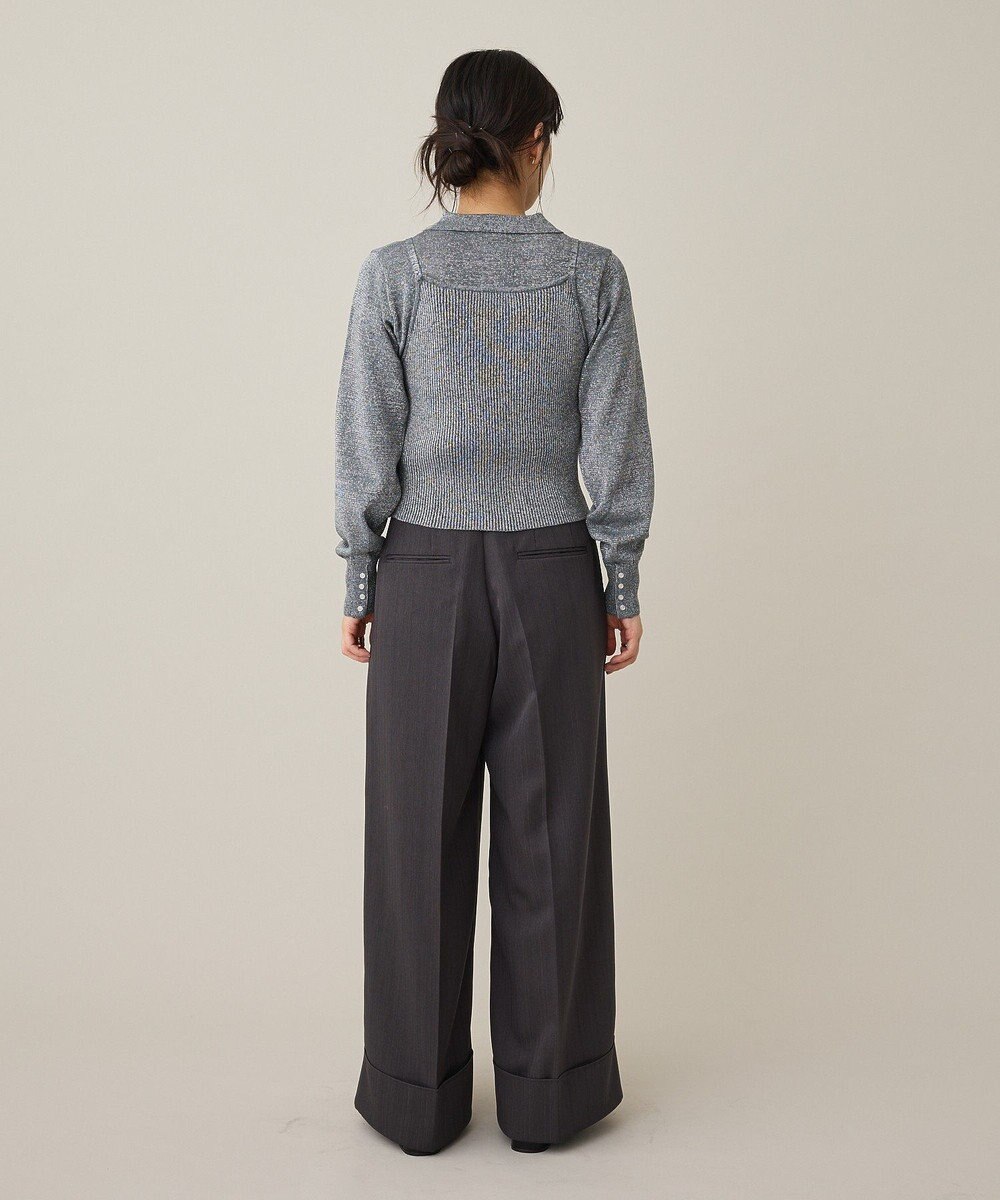 CRAFT STANDARD BOUTIQUE ポロ衿アンサンブルニット 