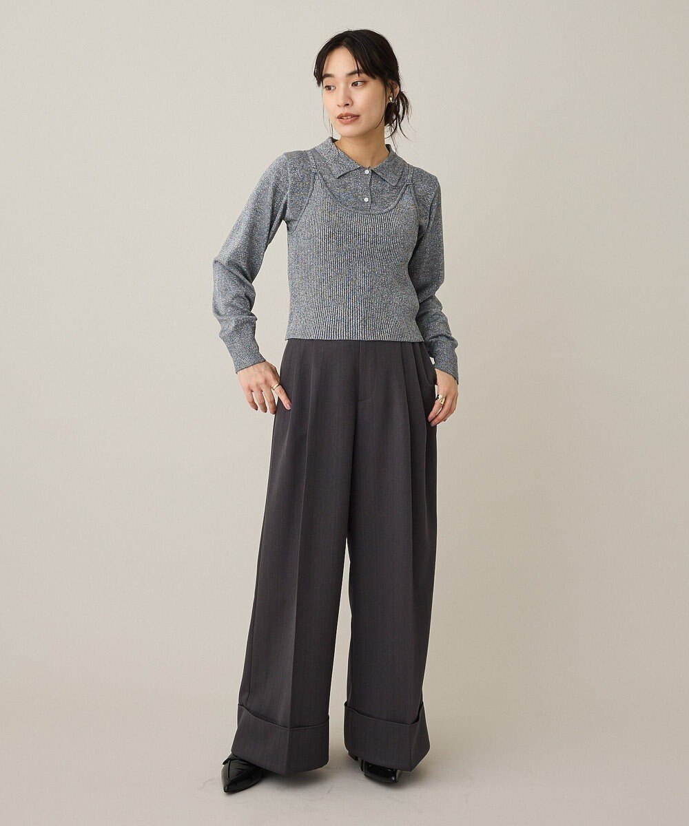 CRAFT STANDARD BOUTIQUE ポロ衿アンサンブルニット 