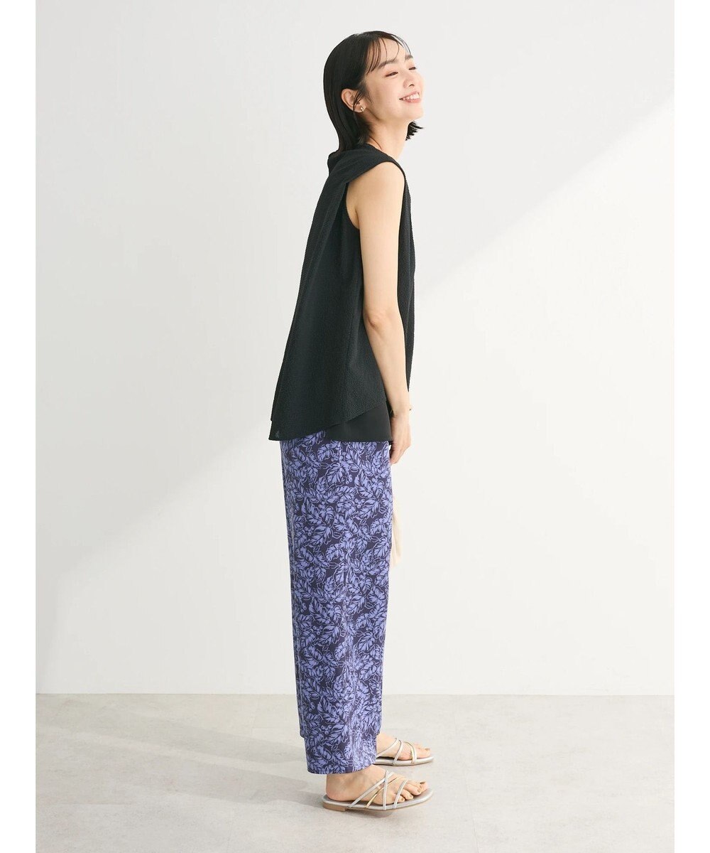 Green Parks 異素材レイヤードノースリーブブラウス 