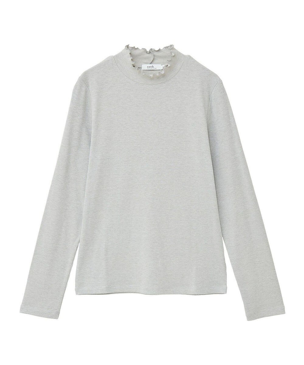earth music&ecology ラメテレコハイネックプルオーバー 