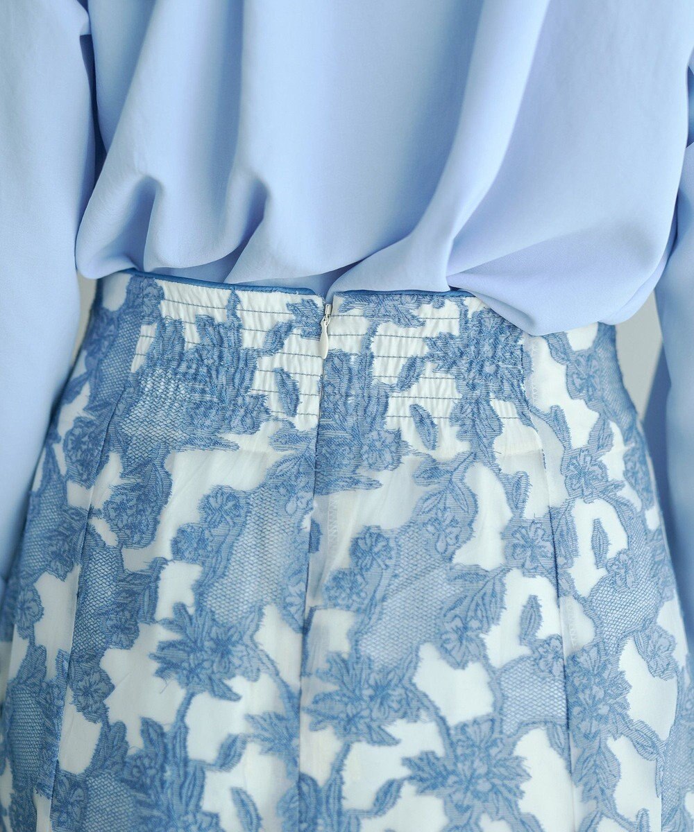 YECCA VECCA シアーレース柄マーメイドスカート 