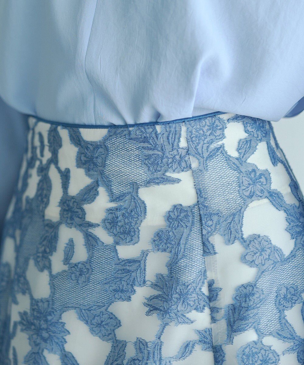 YECCA VECCA シアーレース柄マーメイドスカート 