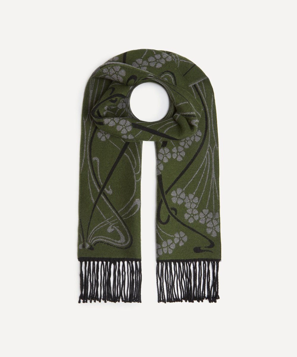 LIBERTY. ジャイアント アイアンシ 35x190 ジャカード ウール スカーフ 