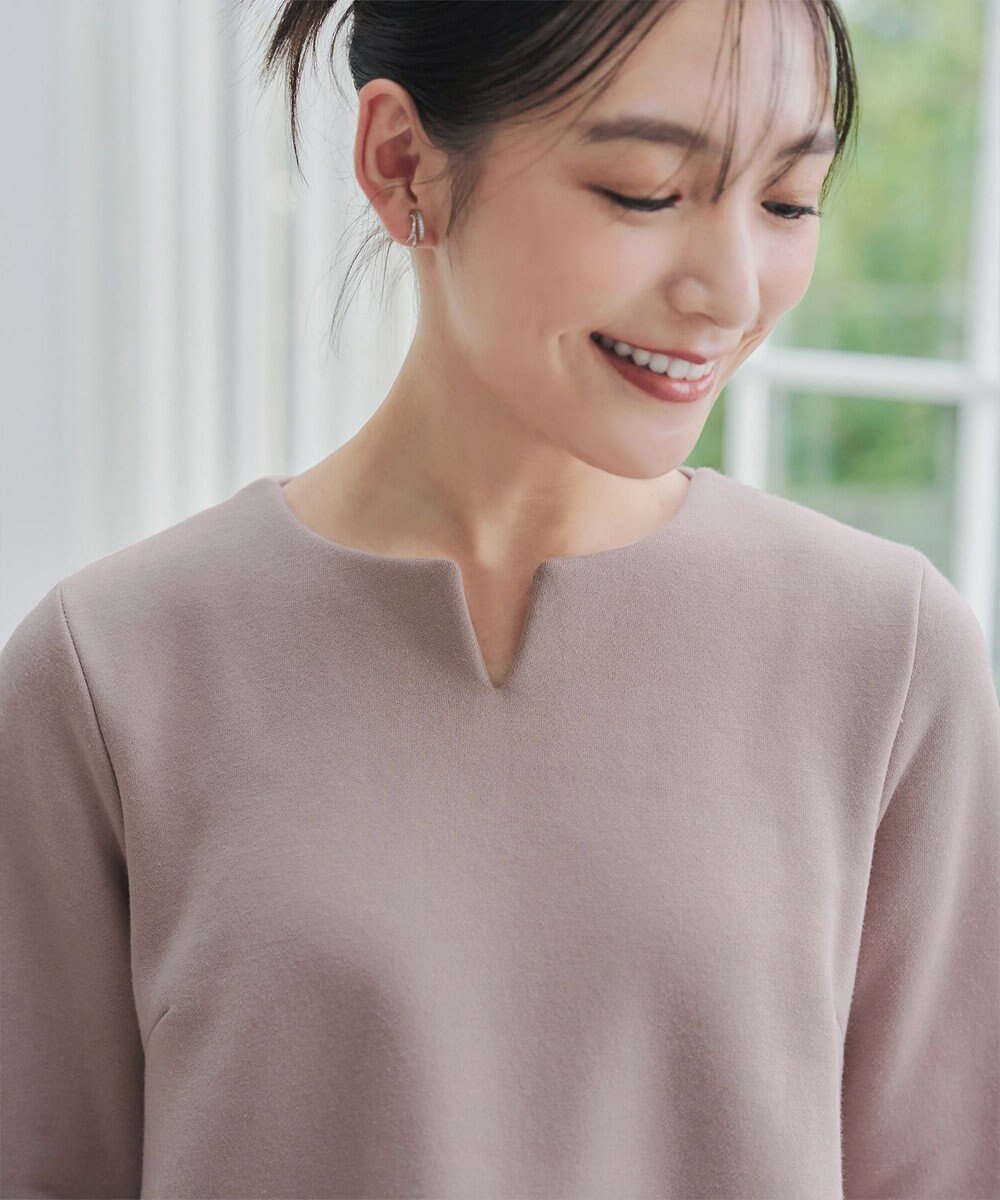 Tiaclasse L 【洗える】裏起毛フレアワンピチュニック 