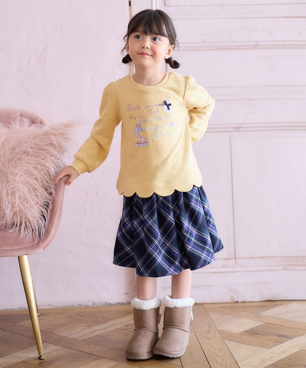 ANY KIDS 裏毛 スカラップ トレーナー 