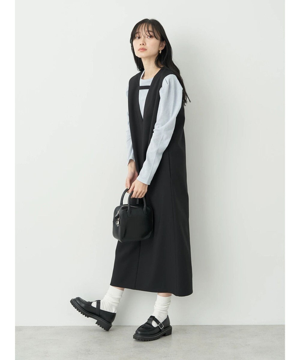 earth music&ecology パフスリーブクレープリブインナー 