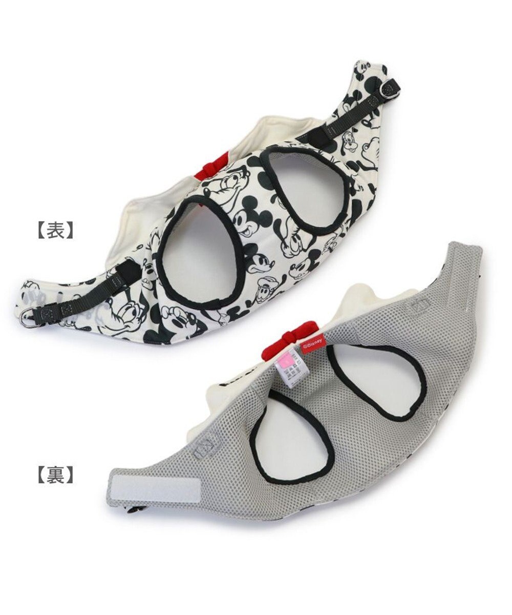 PET PARADISE ディズニー ミッキーマウス＆プルート ベストハーネス 《モノクロ》 Ｓ 