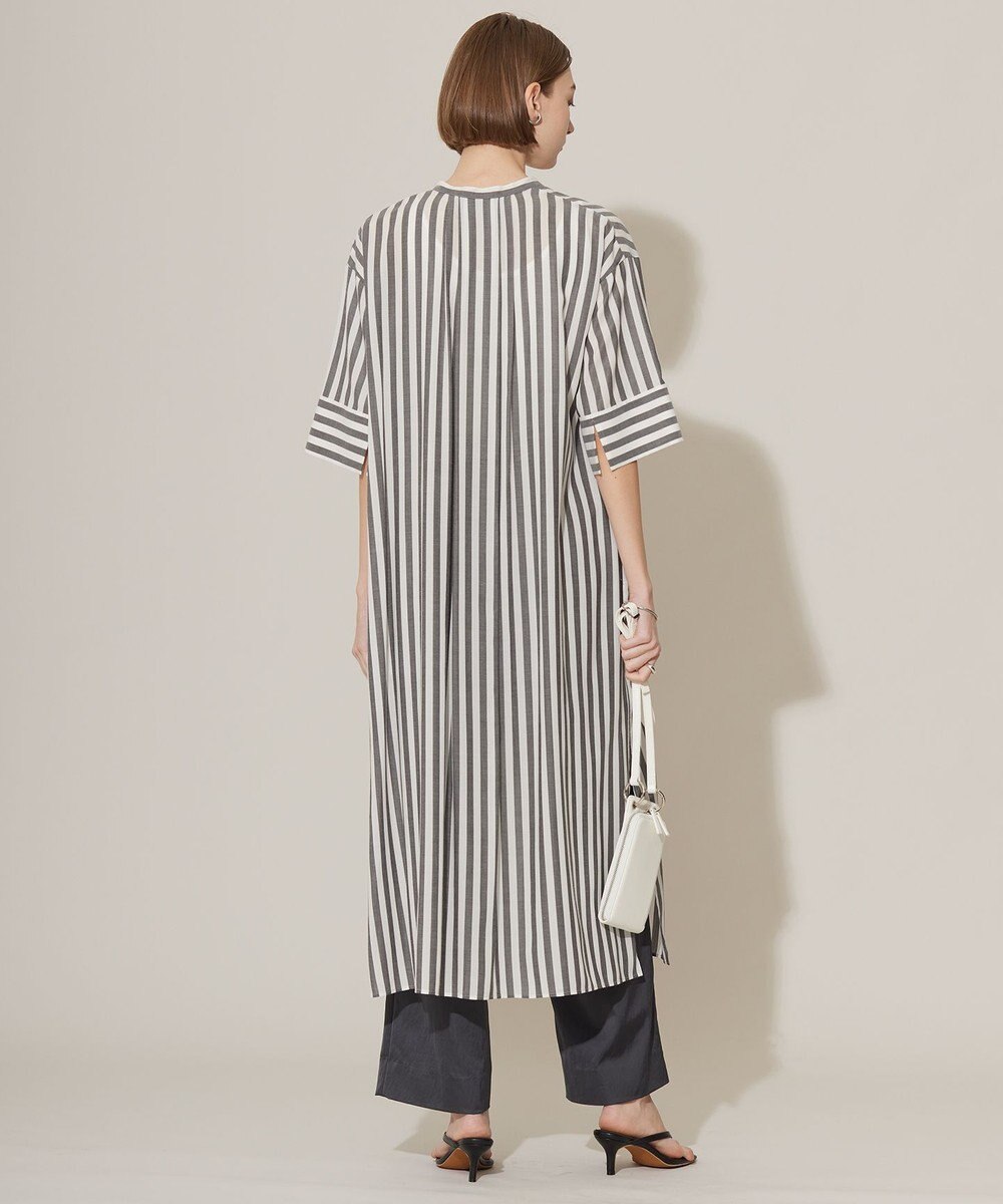 ICB 【接触冷感・洗える】 キュプラローンストライプ ワンピース 