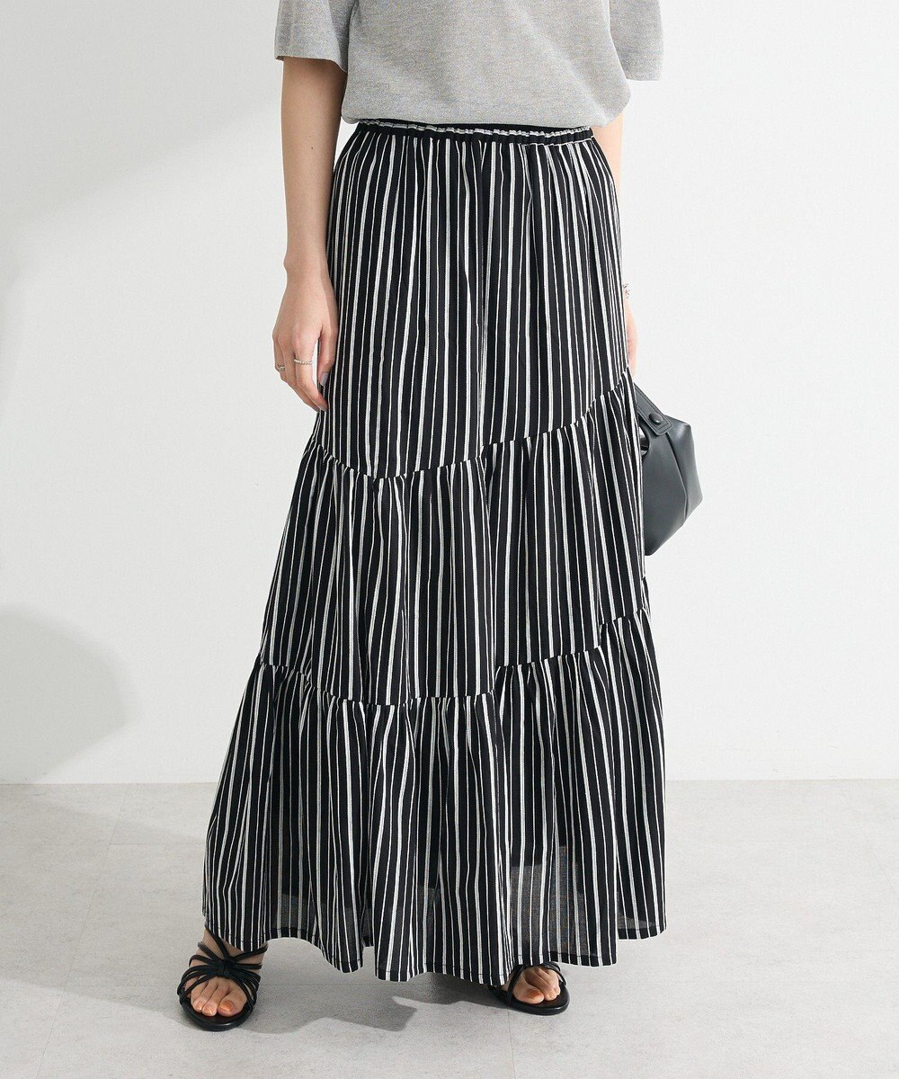 Green Parks ・ＥＬＥＮＣＡＲＥ　ＤＵＥ　ストライプフレアスカート 