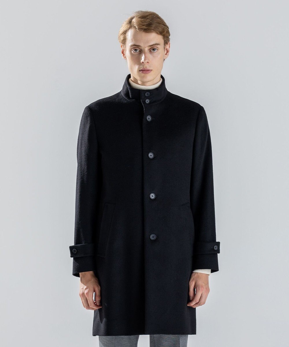 JOSEPH HOMME 【新素材】ライトウールシャギー　スタンドカラーシングルブレストコート 
