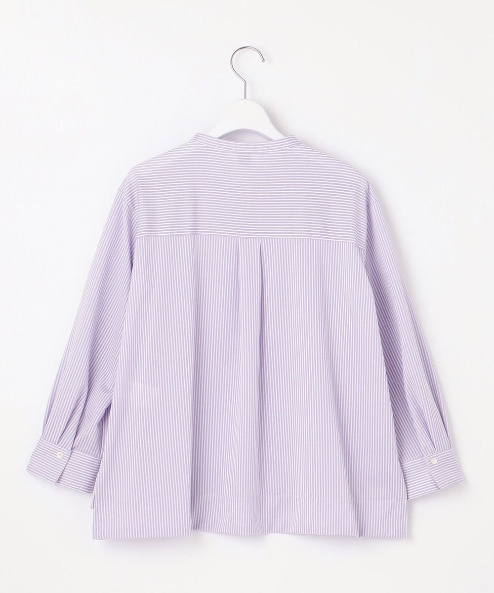 J.PRESS LADIES 【WEB限定カラーあり】ストライプジャカード バンドカラー カットソー 