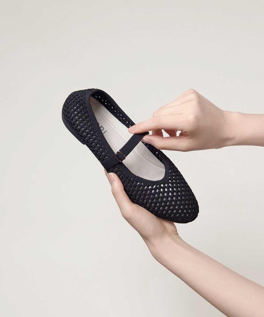 steppi ラウンド メッシュ バレエパンプス 