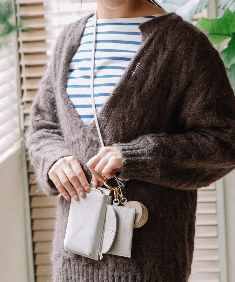 UNBILLION cachecache コンビ素材多機能スマホショルダー 