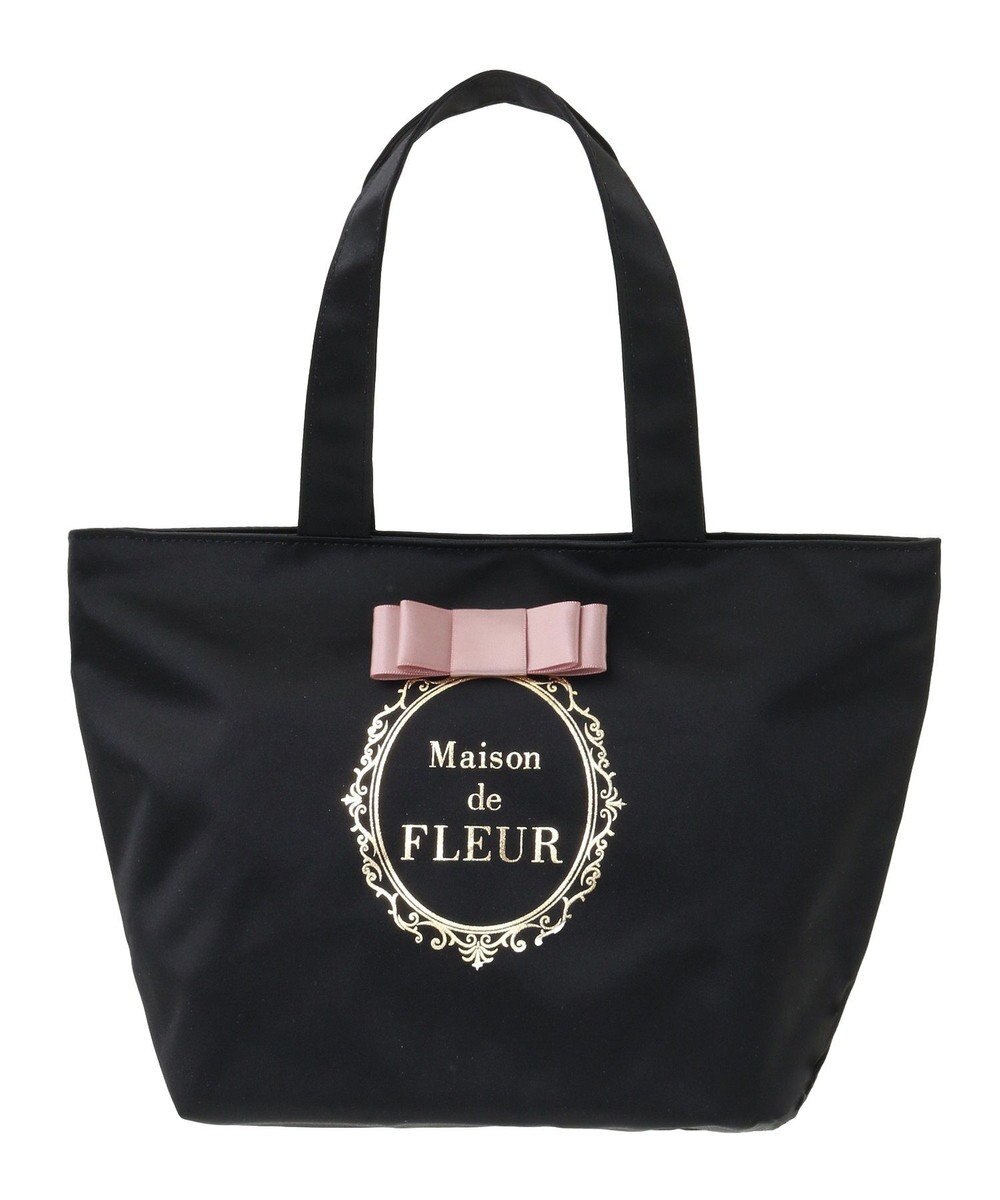 Maison de FLEUR EC限定フレームロゴサテンバッグ 