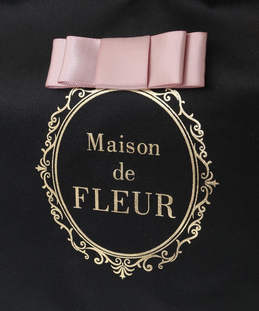 Maison de FLEUR EC限定フレームロゴサテンバッグ 