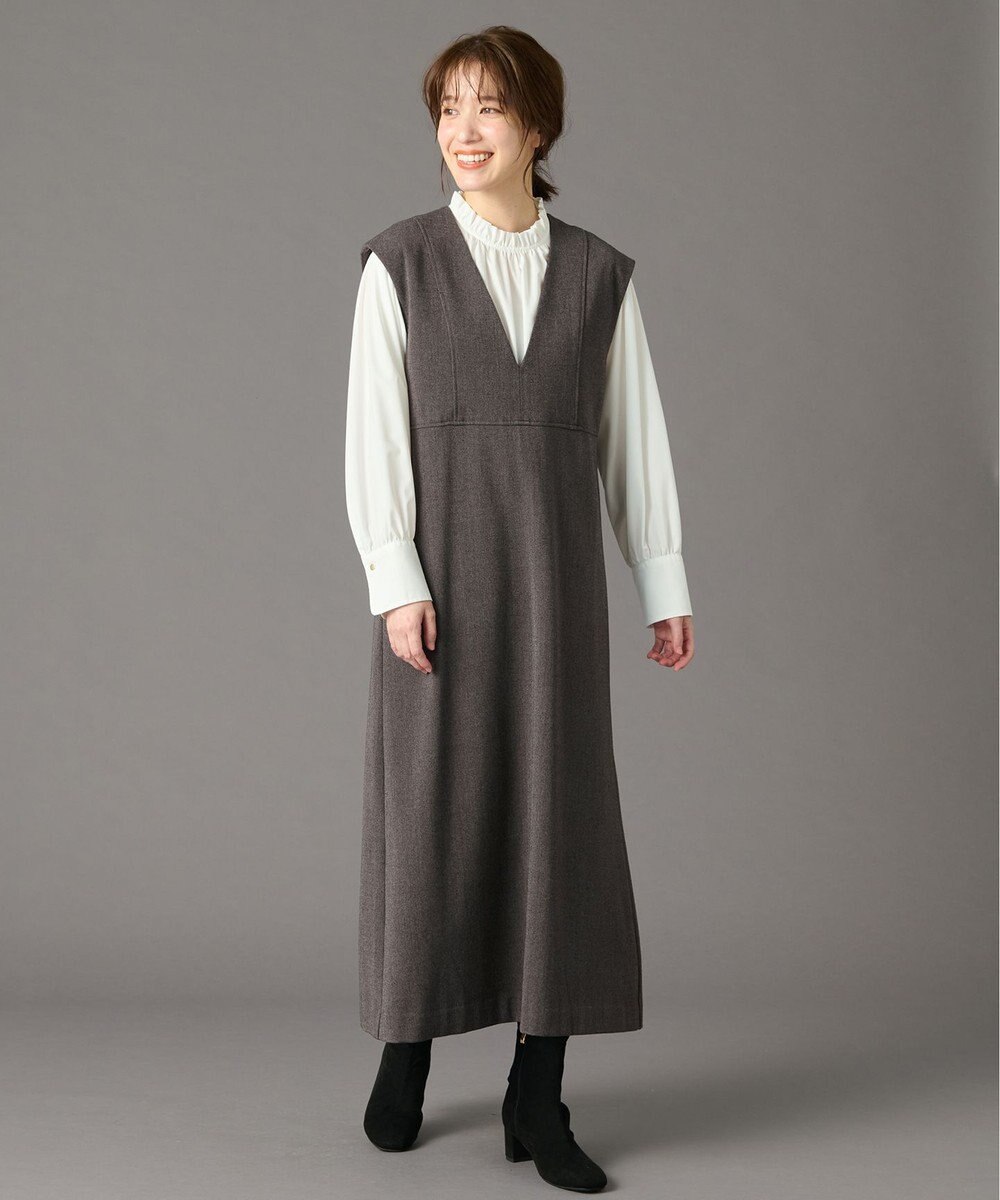 ANY 【洗濯機可】ライトツイードジャンスカ 