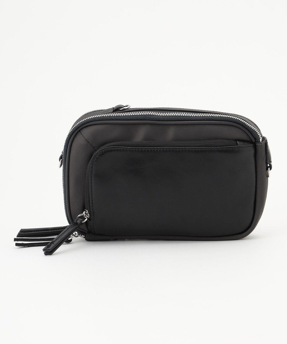 Y'SACCS ナイロン×リサイクルレザー　コンビマルチポシェット 