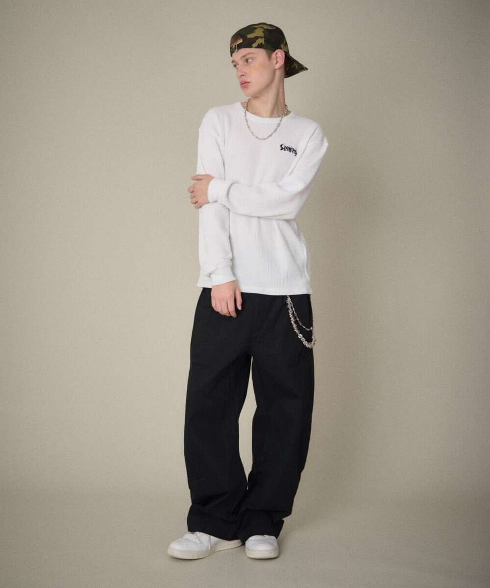 WEGO 【ユニセックス着用ITEM】ワッフルロゴT（長袖） 