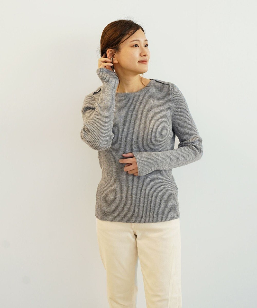 TOQUE 〈大草直子さんアドバイザー〉ベビーアルパカ ミドルゲージ ボートネックニット 