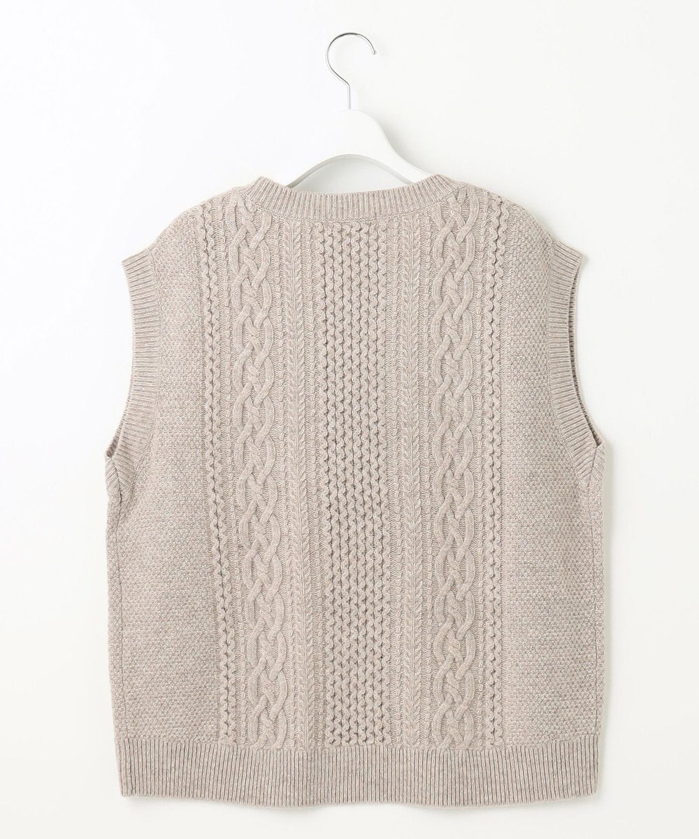 J.PRESS LADIES 【洗える】アラン ニットベスト 