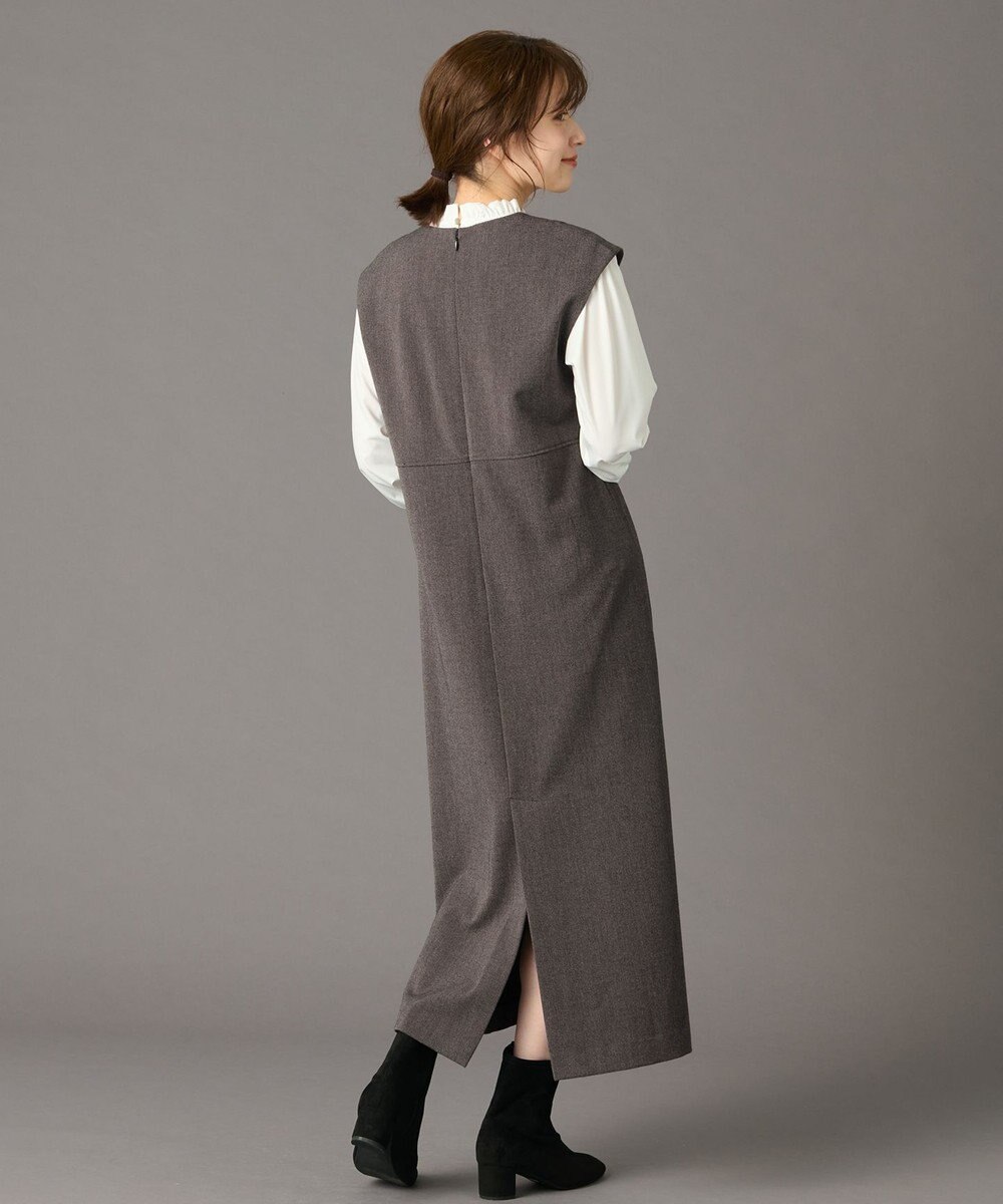 ANY 【洗濯機可】ライトツイードジャンスカ 