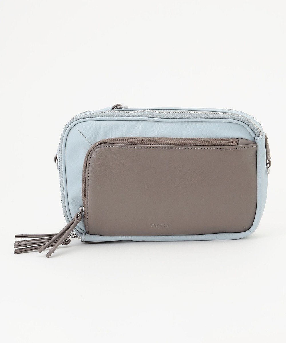 Y'SACCS ナイロン×リサイクルレザー　コンビマルチポシェット 