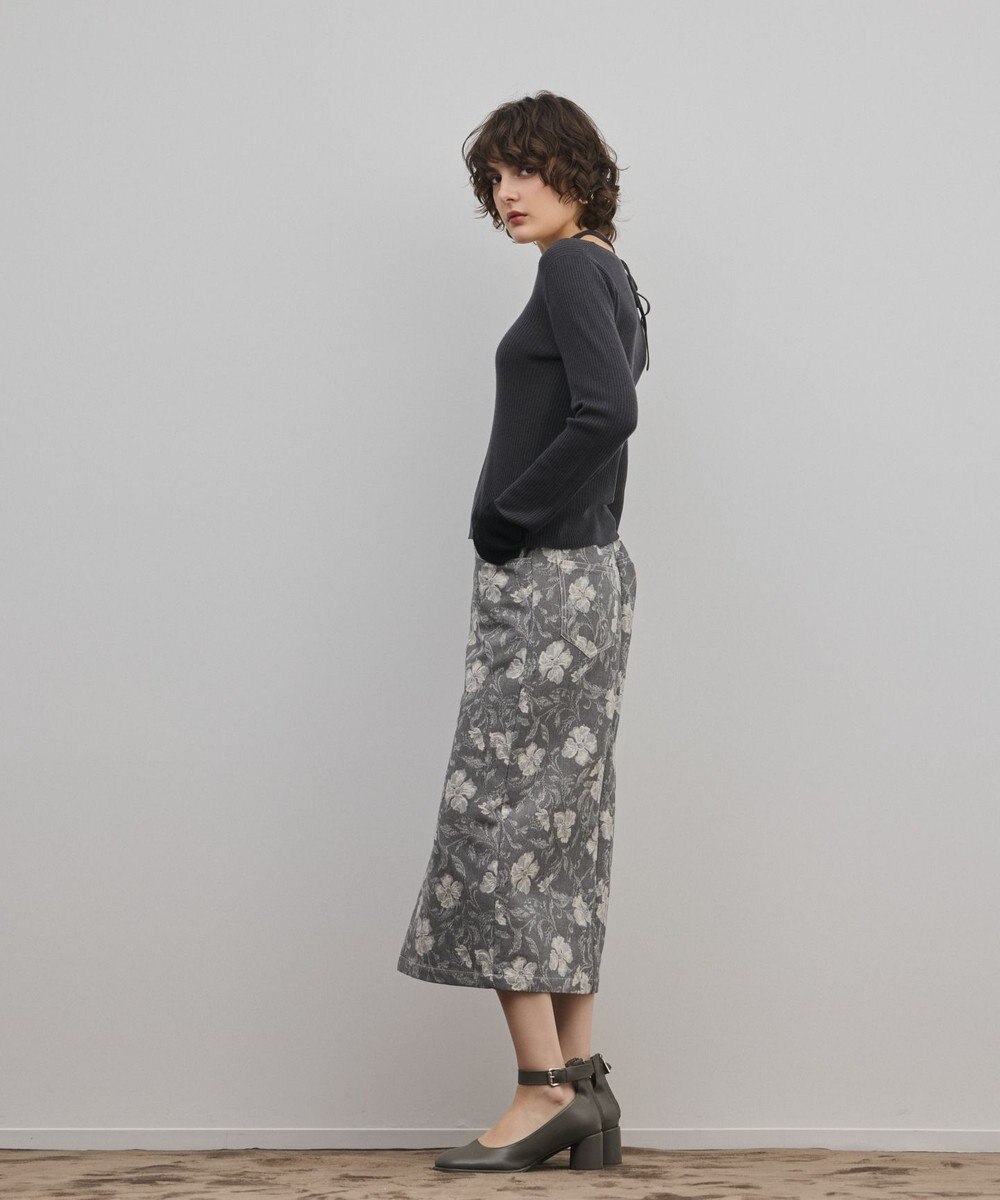 GRACE CONTINENTAL バイカラーリブニットトップ 