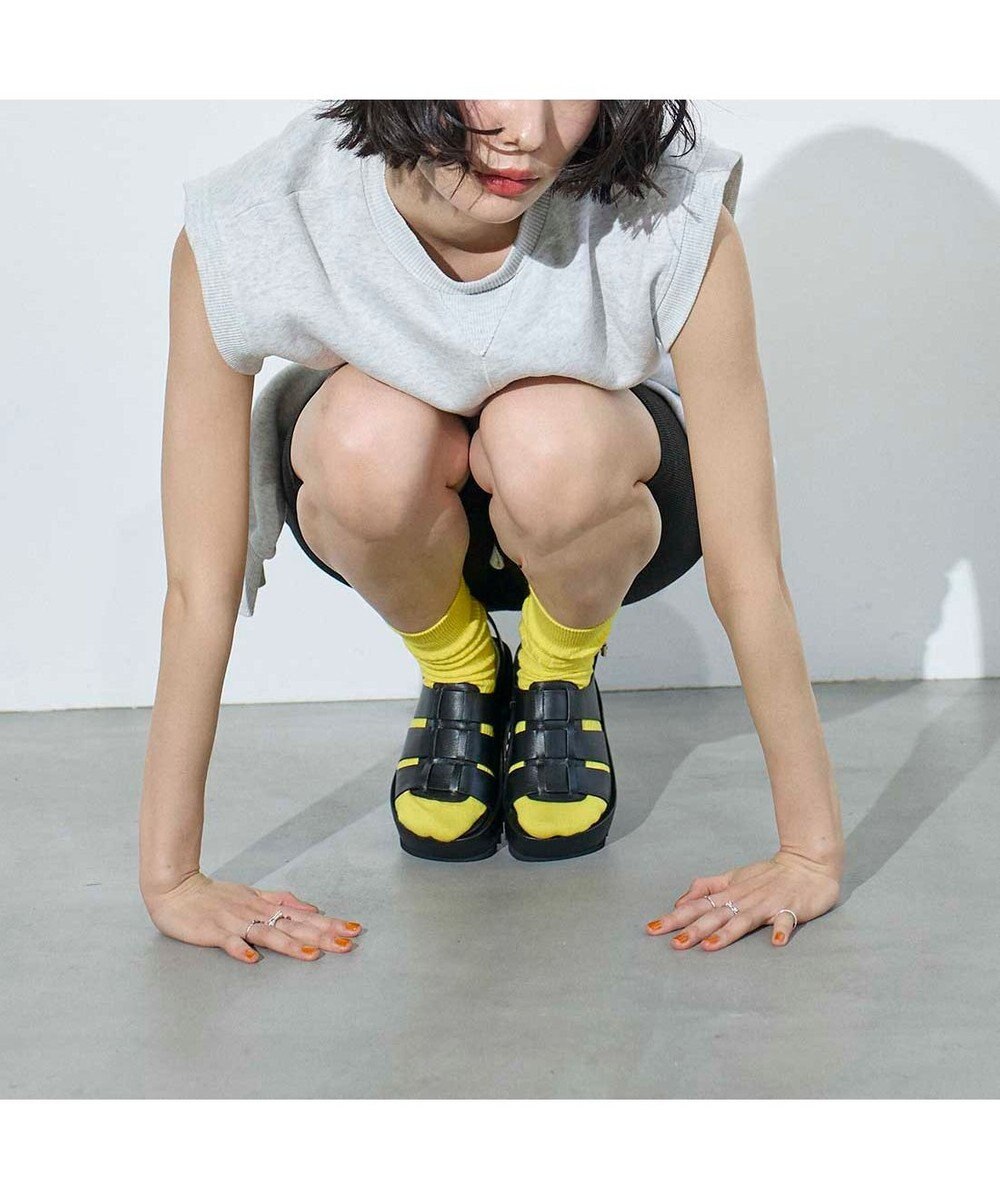 MODE ET JACOMO <MODE ET JACOMO>厚底グルカデザインウエッジサンダル 