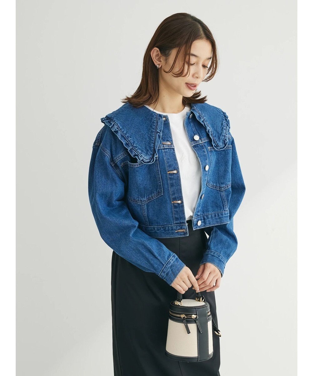 Green Parks ・Ｄｏｕｂｌｅ　Ｆｌａｇｓ　　フリルカラーＧジャン 