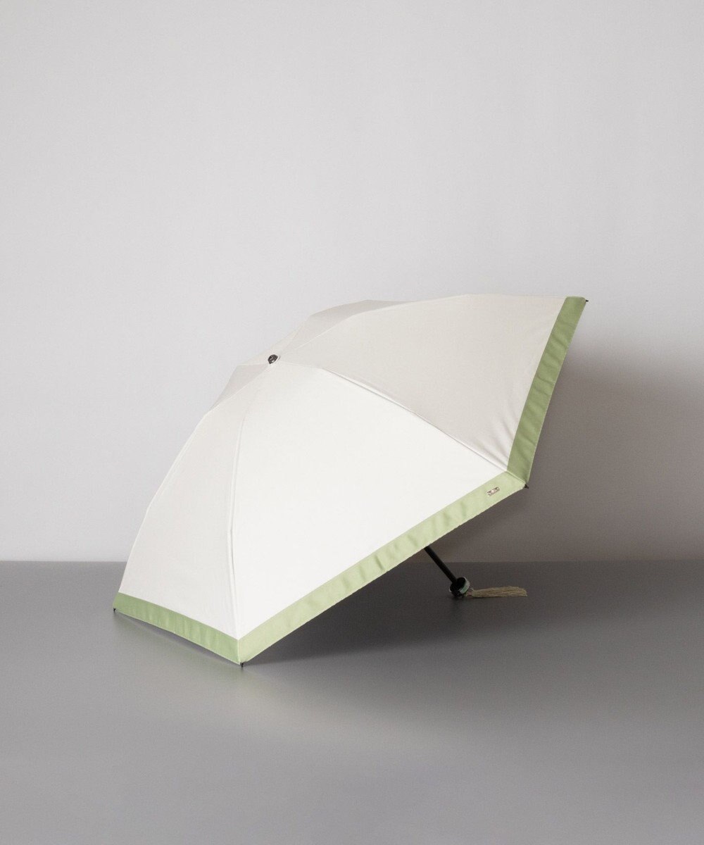 ブラオ 日傘 USED美品 晴雨兼用 ネイビー ドット 刺繍 オーガンジー UV 