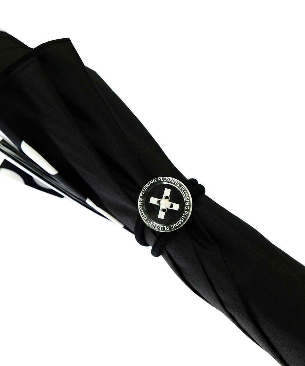 +RING 【プラスリング】【数量限定】 レディース向け 雨傘（長）60cm BLK T1221 