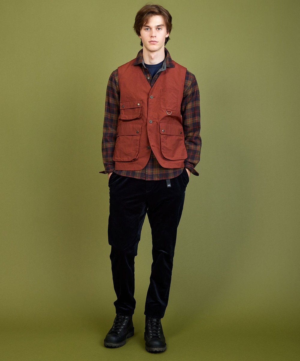 JOSEPH ABBOUD MOUNTAIN 【軽量・テ―ム・ヤルビーコラボ】プリント ワックスクロス ベスト 