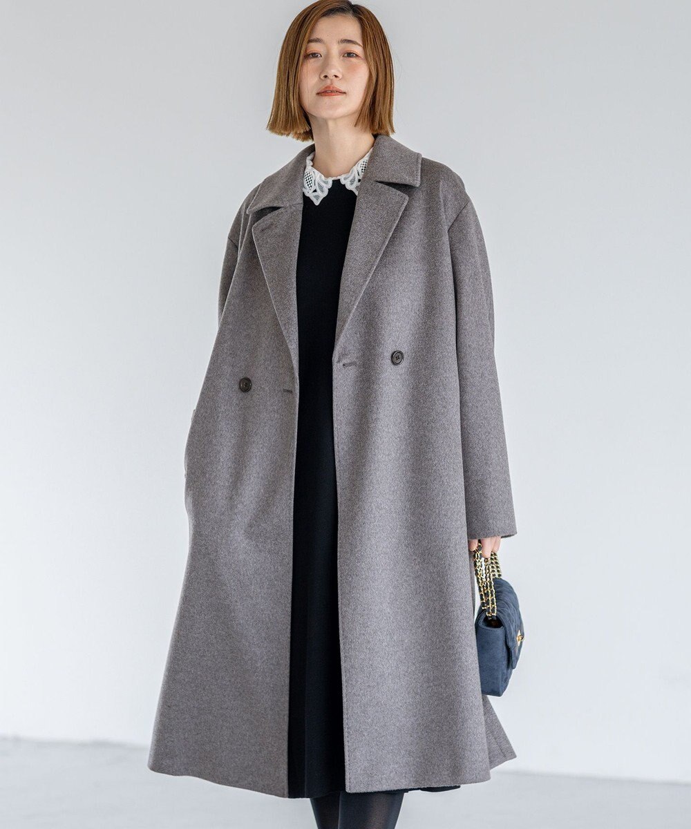 23区 S COLOMBOカシミヤビーバー ダブルフロント チェスターコート 