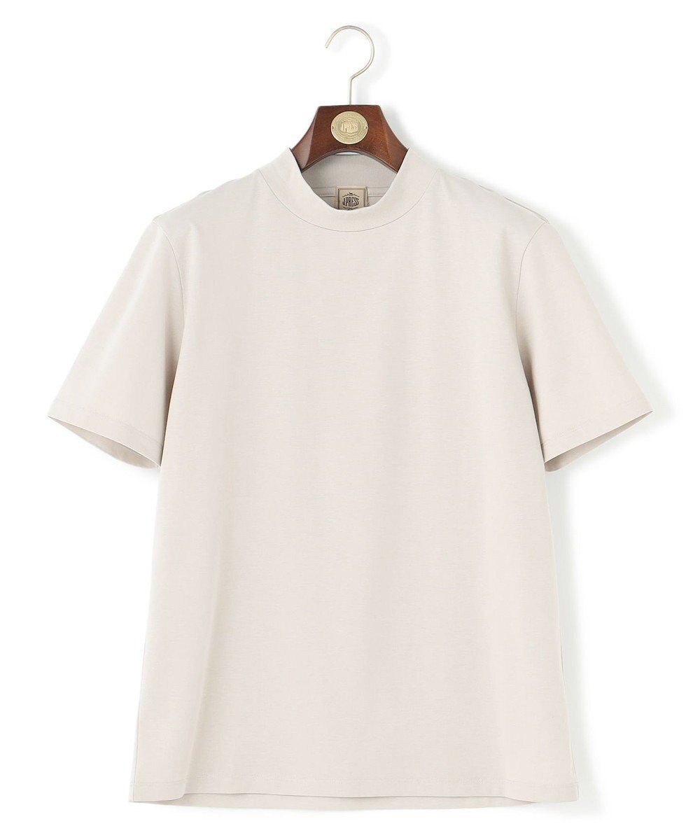 J.PRESS MEN シルクのような光沢感の上品Tシャツ【UVカット / 接触冷感 / 吸水速乾】【J.PRESS PREMIUM JERSEY】ポンチモックネック Tシャツ 