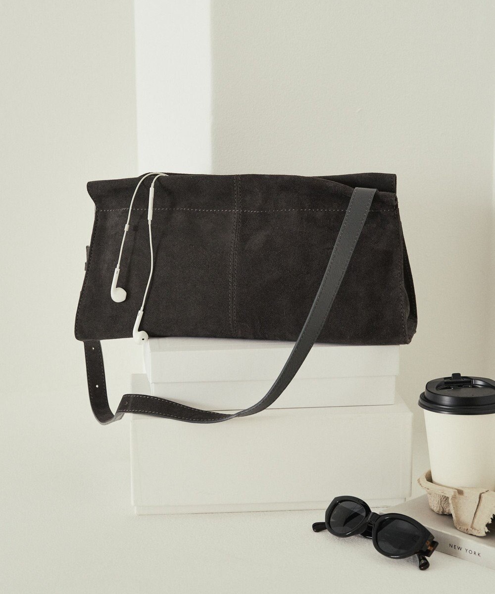 russet 【2025AW新作】スエード横長ショルダーバッグ(CE-1578) 