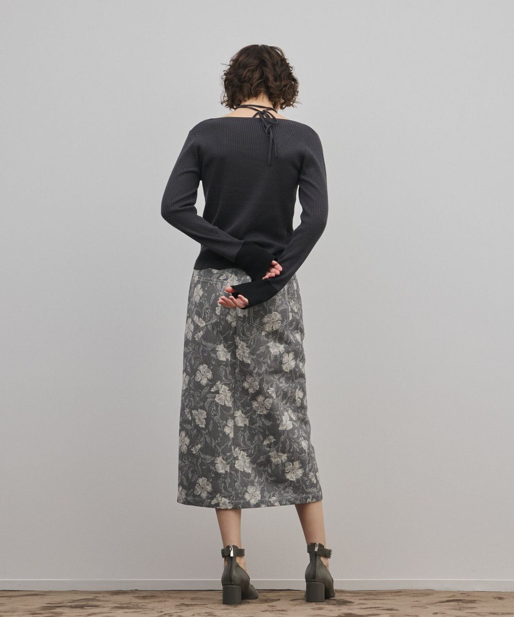 GRACE CONTINENTAL バイカラーリブニットトップ 