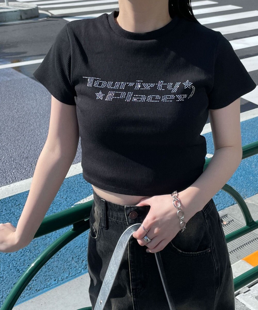 WEGO ラインストーンリブちびT 