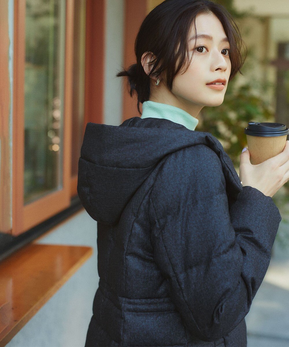 組曲 【洗える】ライトタフタロングダウン 