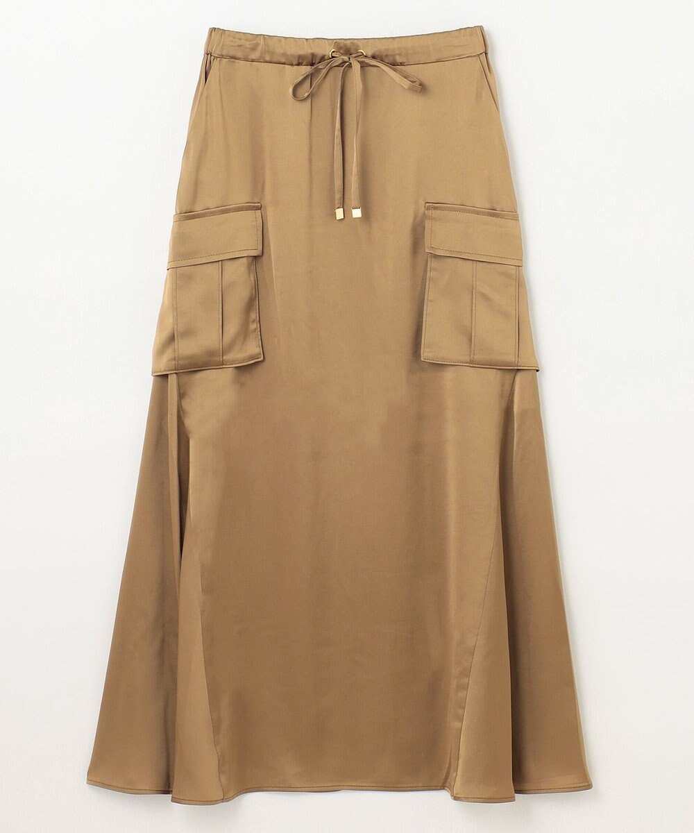 GRACE CONTINENTAL サテンミリタリーロングスカート 