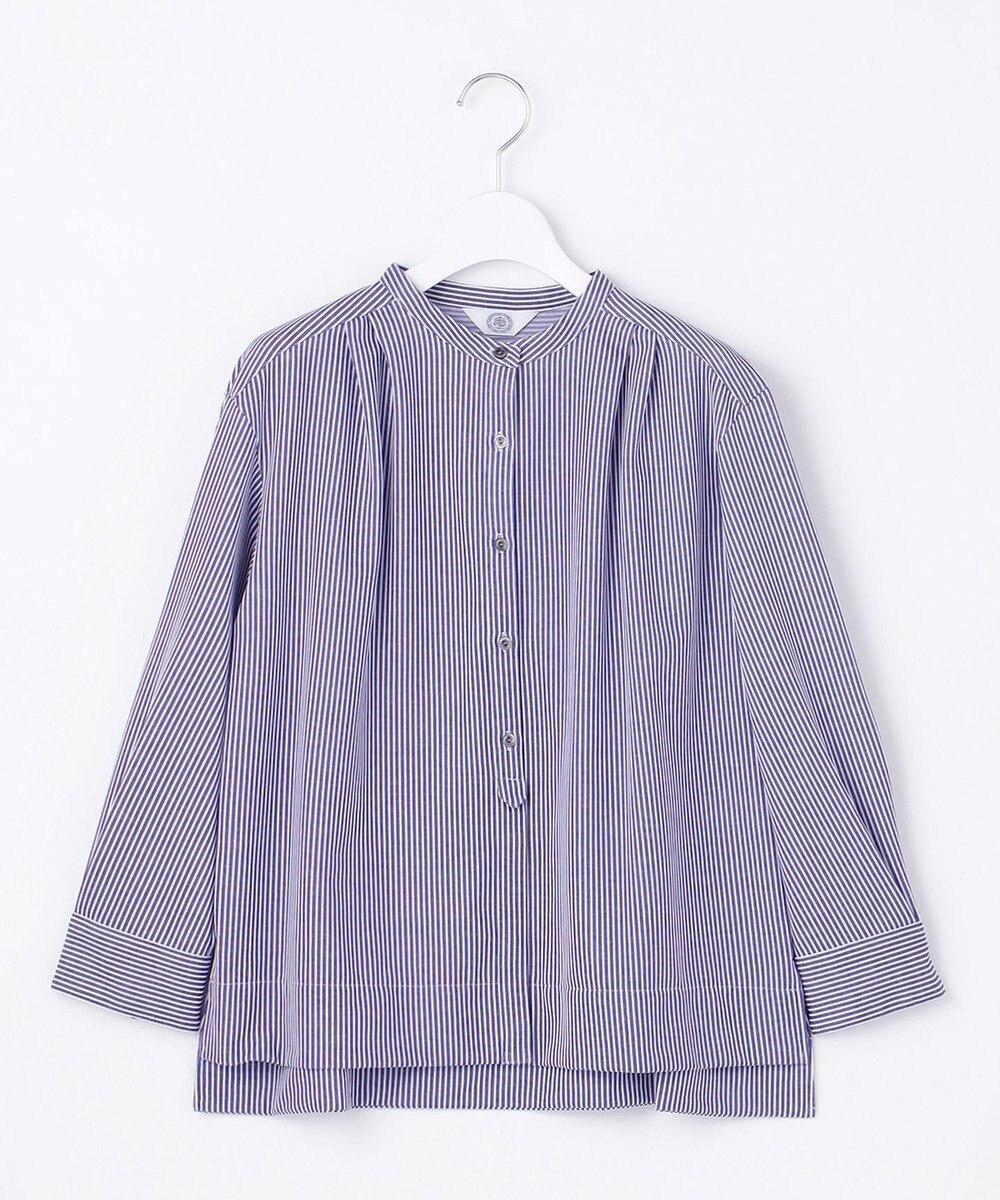 J.PRESS LADIES 【WEB限定カラーあり】ストライプジャカード バンドカラー カットソー 