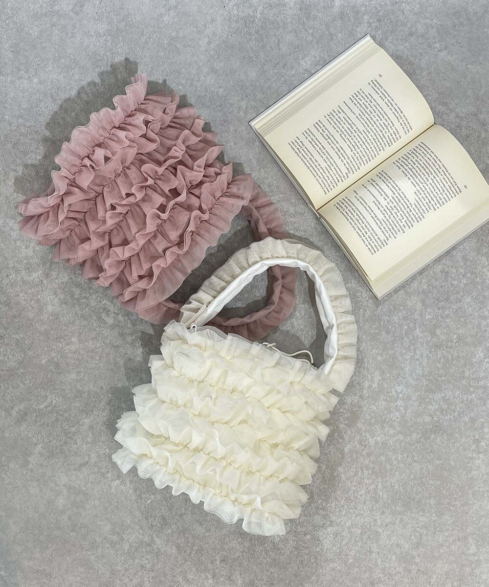 LA BAGAGERIE 【MONICA】チュールフリル2WAYバッグ 