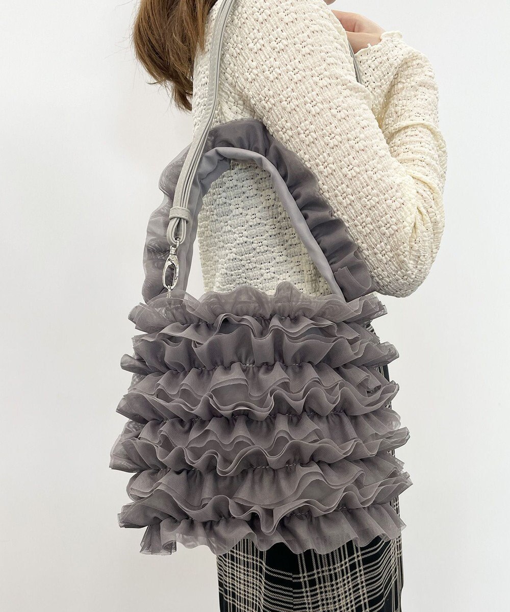 LA BAGAGERIE 【MONICA】チュールフリル2WAYバッグ 