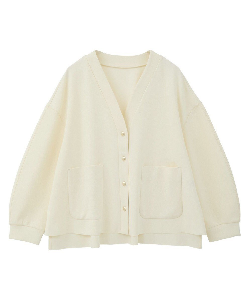 YECCA VECCA 金釦カットジョーゼットカーディガン 